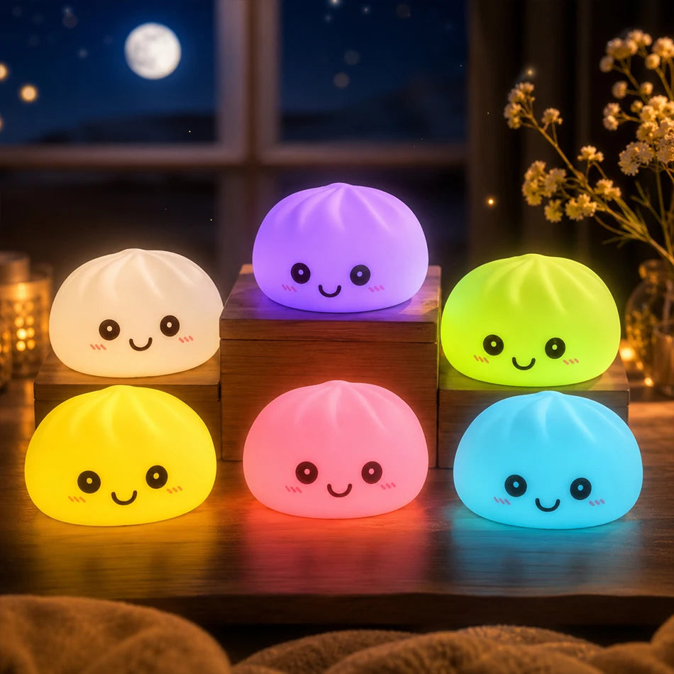 🥟 Świecący Pieróg LED – Lampka Nocna do Sypialni