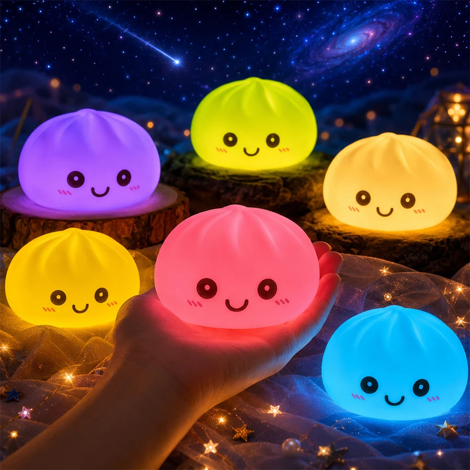 🥟 Świecący Pieróg LED – Lampka Nocna do Sypialni