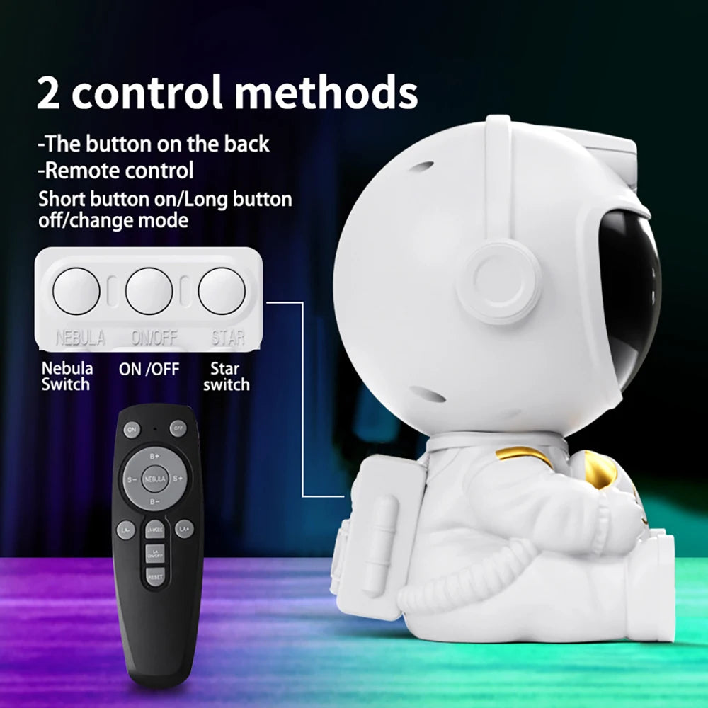 Projektor Gwiazd Astronauta LED – Galaktyka z Pilotem 360°
