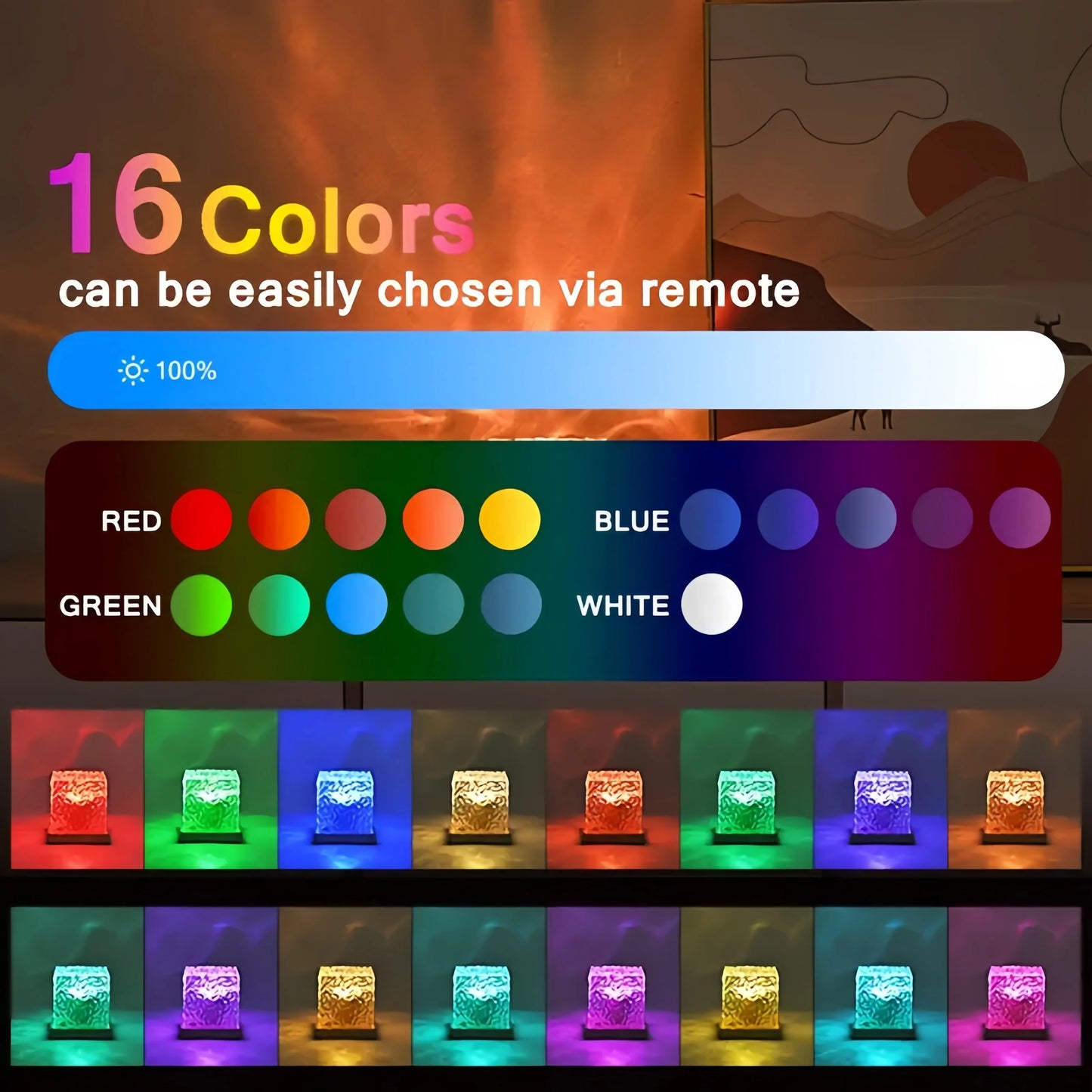 Projektor Fal Oceanu RGB 16 Kolorów